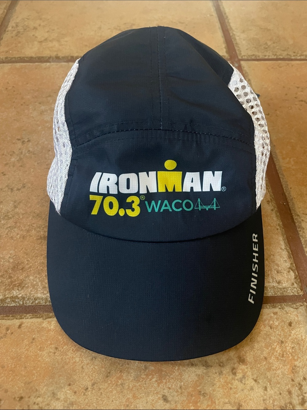 Iron Man Navy and White 70.3 Waco Finisher Cap